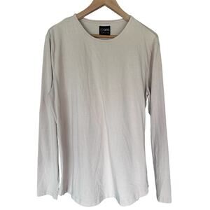 CUTS Long Sleeve Crew Curve-Hem Tee Shirt Sandstone Men’s Size Large